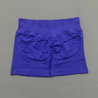 Pantalones cortos de gimnasio sin costuras con efecto Scrunch Butt para mujer – Pantalones cortos de yoga de cintura alta para correr, entrenar, fitness y ropa deportiva