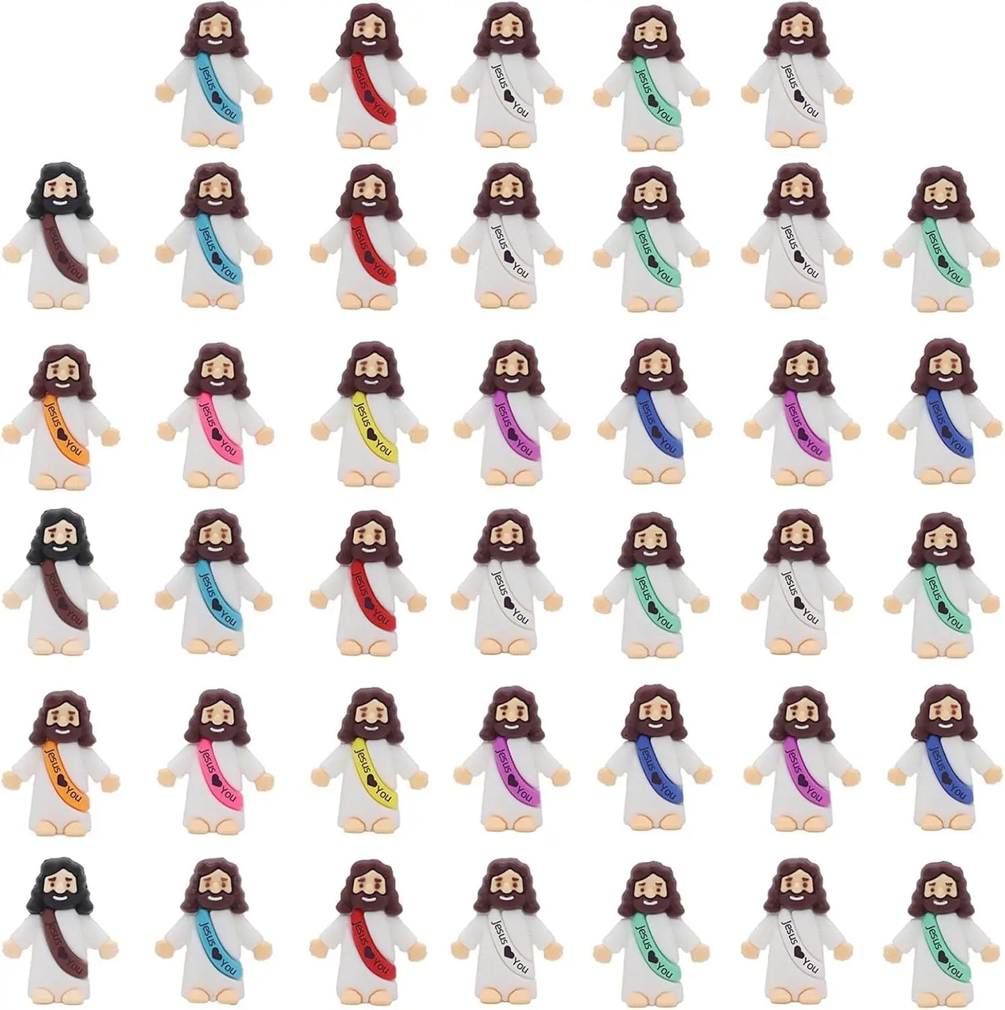 20 mini figuras de Jesús - Bonitas miniaturas de personajes religiosos para la escuela dominical, rellenos de huevos de Pascua, recuerdos de fiesta, regalos de estudio bíblico y decoraciones basadas en la fe