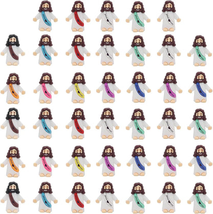 20 mini figuras de Jesús - Bonitas miniaturas de personajes religiosos para la escuela dominical, rellenos de huevos de Pascua, recuerdos de fiesta, regalos de estudio bíblico y decoraciones basadas en la fe