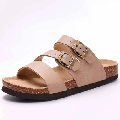 Zuecos de ante Crestar Cork – Zapatillas tipo mules unisex antideslizantes con soporte para el arco del pie