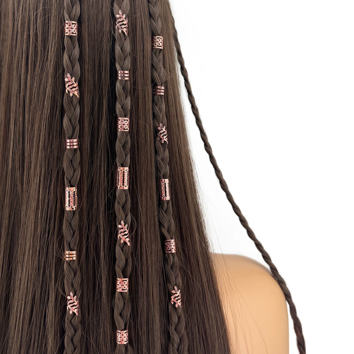 40/80PCS Anillos Huecos para el Pelo – Accesorios DIY de Joyería para Rastas para Mujeres y Niñas | Decoración para Trenzas y Peinados