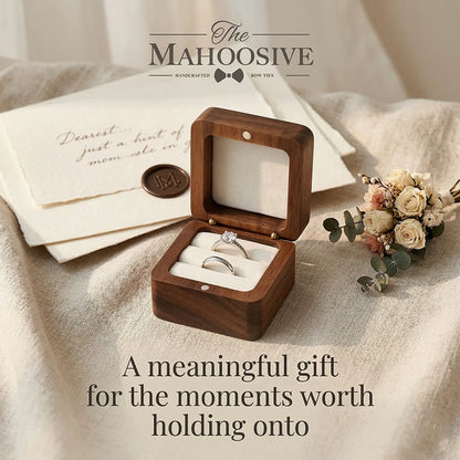 Personalized Wooden Jewelry Box with Custom Engraving for Rings, Earrings, Bracelets, Wedding Proposals & Gift Packaging