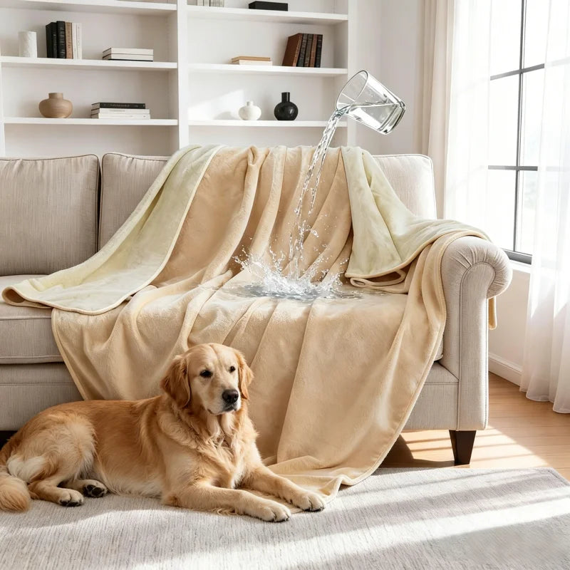 Waterproof Reversible Blanket – Leakproof Bed & Sofa Protector for Adults, Kids & Pets
