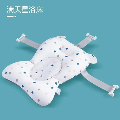 Tapete de soporte para bañera de bebé recién nacido – Cojín de baño plegable antideslizante para bebés, almohadilla de bañera de seguridad con diseño de dibujos animados para baby shower, soporte cómodo para lactancia y baño