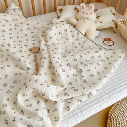 Summer Baby Muslin Blanket – Soft Newborn Swaddle Wrap Receiving Blanket for Infant Crib & Sleeping