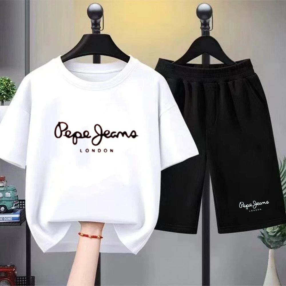 Kids 2-Piece T-Shirt & Shorts Set Casual Summer Outfit for Boys & Girls 3–12 Years