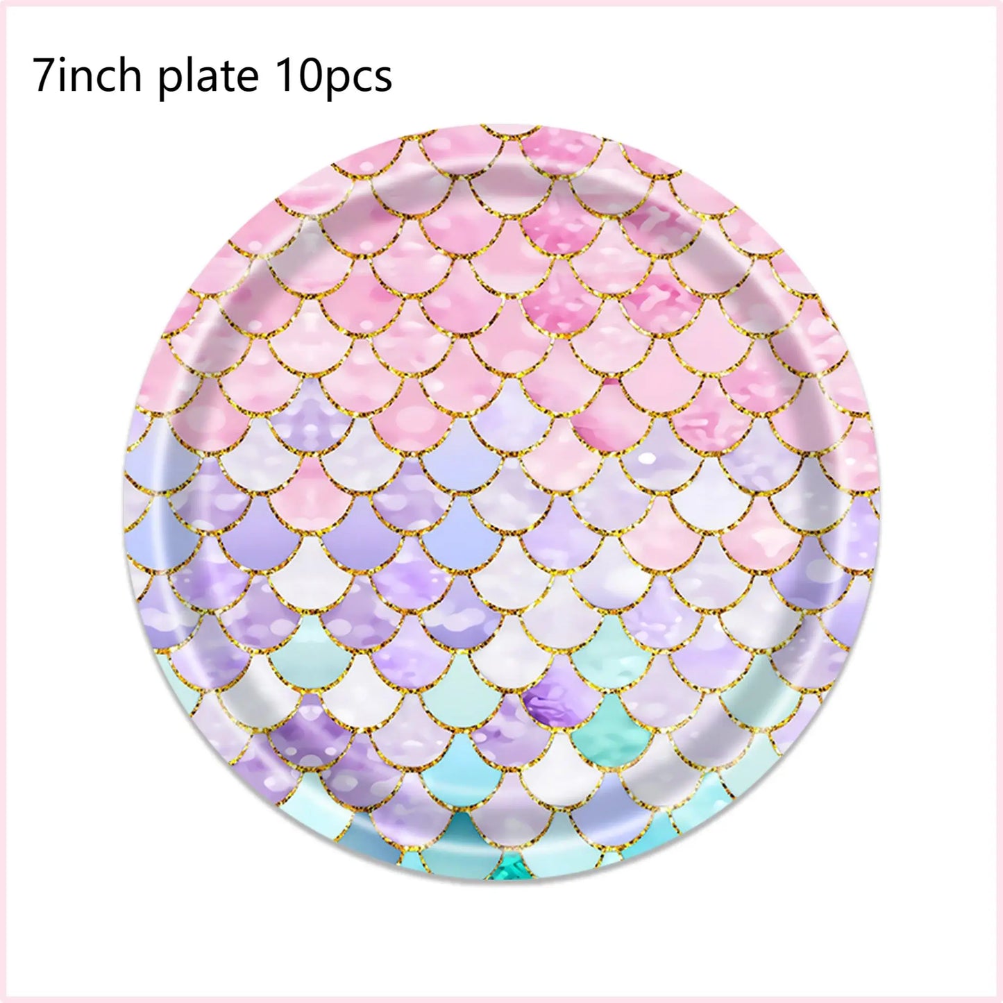 Mermaid Birthday Party Decorations Set – Balloons, Tableware, Tablecloth & Hanging Banner for Kids' Parties, Favors & Supplies Kit