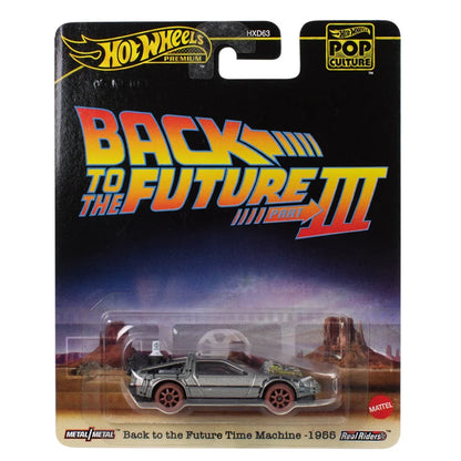 Hot Wheels Premium Back to the Future Time Machine – 1:64 Scale Diecast Car, Pop Culture Collectible Toy & Gift for Boys