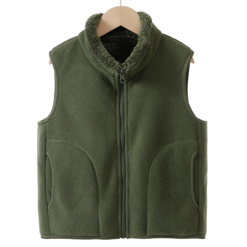 Teen Boys and Girls Winter Fleece Jacket, Thick Warm Windproof School Coat, Cozy Casual Outerwear for Older Teens and Young Adults