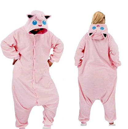 Pokémon Kigurumi Cosplay Onesie – Pikachu, Gengar Anime Jumpsuit for Men & Women (Halloween Party Outfit)