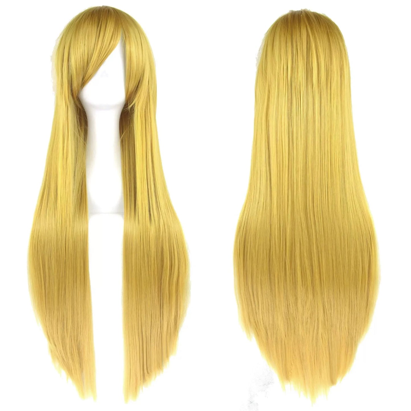 80cm Long Straight Multicolor Heat-Resistant Synthetic Cosplay Wig – Anime Halloween Party Costume Hairpiece