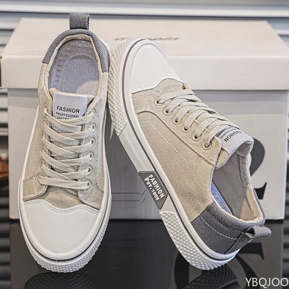 Baskets Toile Homme – Chaussures Décontractées Légères et Respirantes, Baskets de Marche Confortables et Résistantes à l'Usure, Grandes Tailles
