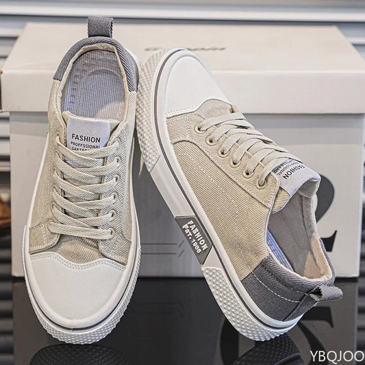 Zapatillas de lona para hombre – Calzado casual ligero y transpirable, cómodas zapatillas de caminar resistentes al desgaste con tallas grandes