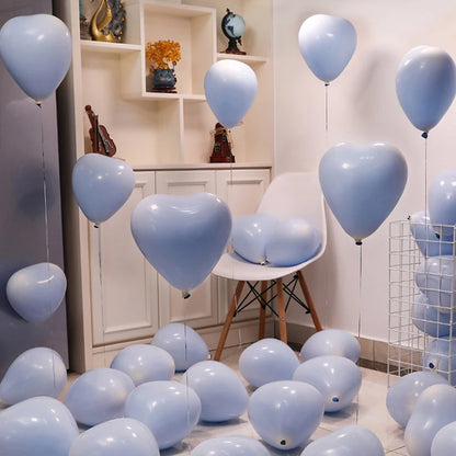 12-Inch Heart Balloons – Love Helium Balloons for Weddings, Birthdays, Valentine's & Party Decor