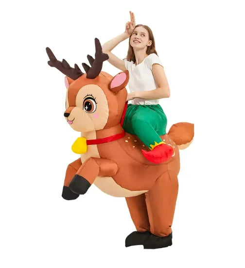 Adult Inflatable Christmas Costumes Santa Claus Christmas Tree Snowman Cosplay Suit for Halloween, Purim, Fancy Dress Parties and Holiday Celebrations