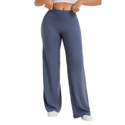 NCLAGEN Pantalones de Yoga de Pierna Recta SoftMotion para Mujer – Leggings de Gimnasio de Tiro Medio Efecto Segunda Piel, Pantalones Deportivos para Pilates y Correr, para Fitness, Entrenamiento y Uso Diario