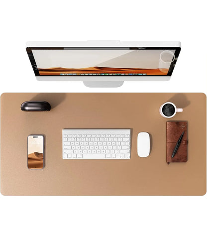 Alfombrilla de escritorio grande de cuero PU - Mouse Pad antideslizante y protector de escritorio para laptop, teclado, oficina y juegos