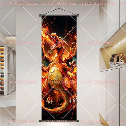 Póster HD de desplazamiento de pared de anime de Pokémon – Dragonite, Gengar, Pikachu, Charizard y legendarios