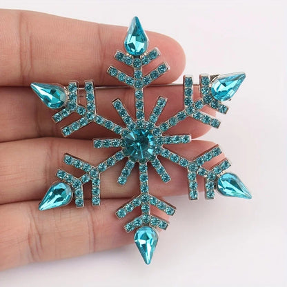 Elegant Snowflake Pearl Crystal Brooch – Fashion Corsage Coat Accessory for Women, Party, Wedding & Formal Outfit Decoration