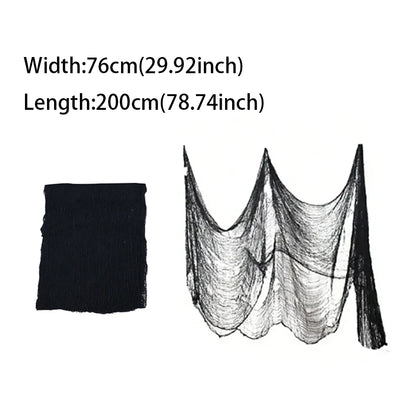 Halloween Bloody Gauze Decorations – Horror Bloody Cloth Bandage Curtain for Doors, Haunted Houses, Halloween Parties & Spooky Decor