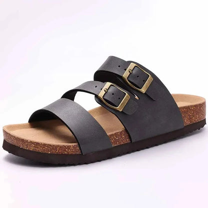 Zuecos de ante Crestar Cork – Zapatillas tipo mules unisex antideslizantes con soporte para el arco del pie