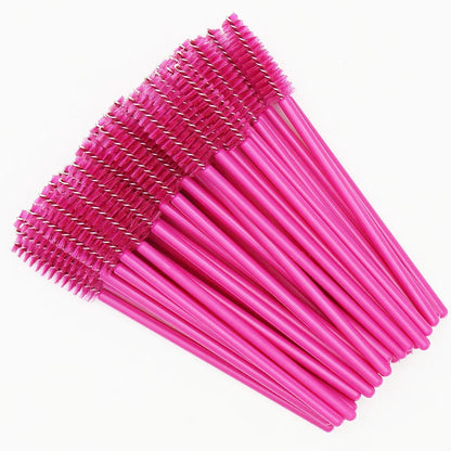 50 peines de cristal para pestañas, varitas de máscara desechables para extensiones de pestañas, aplicación de maquillaje y herramientas de belleza profesionales