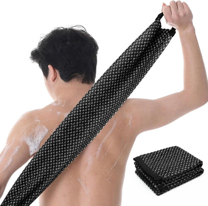 Toalla de baño exfoliante – Estropajo de espalda para el cuerpo, paño de lavado, esponja de ducha suave para limpieza profunda, exfoliación de la piel y accesorios de baño