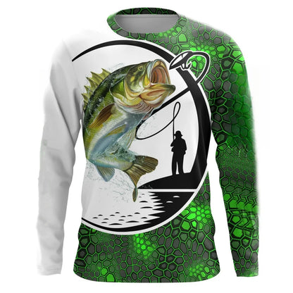 Men's Long Sleeve Fishing Shirt – Casual Crew Neck Outdoor Performance T-Shirt for Fishing, Hiking & Everyday Wear