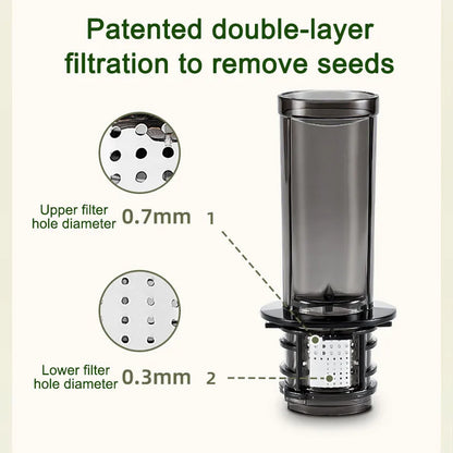 Slow Masticating Juicer – Cold Press Fruit Juice Extractor with 31mm Feed Chute, High-Yield Juicing & Orange Separator