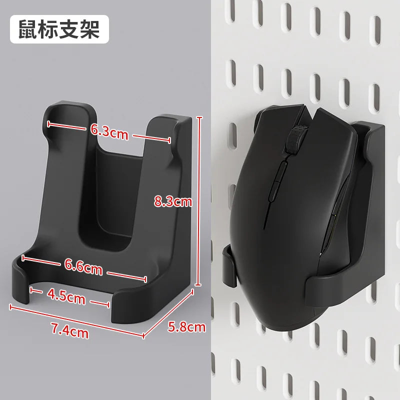 Organizador de pared de tablero perforado sin taladros – Panel de almacenamiento modular con estantes y accesorios para cocina, baño y sala de juegos