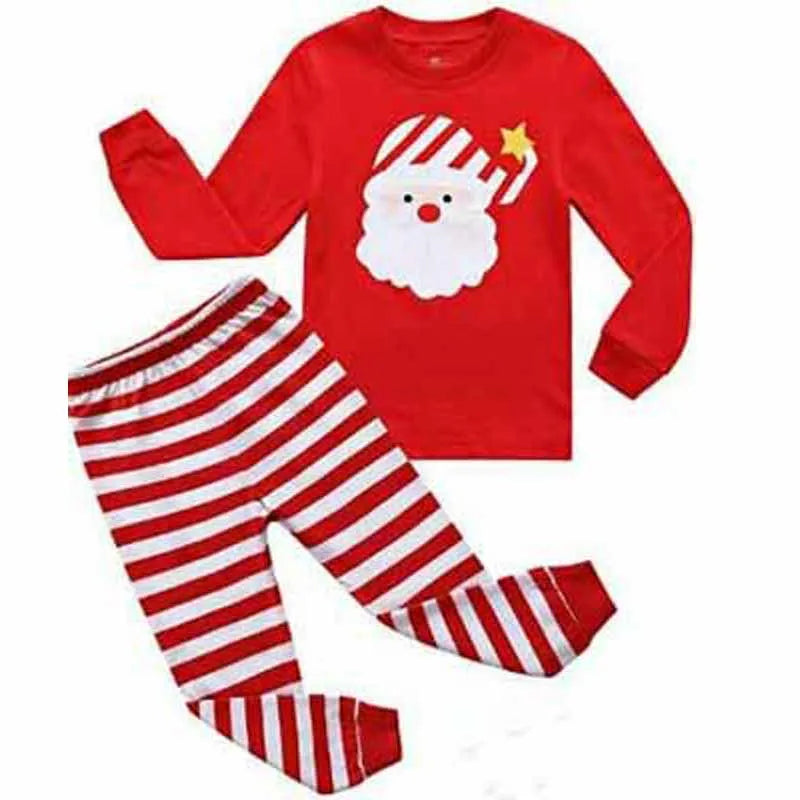 Little Maven Kids' Cotton Clothing Set – Boys & Girls Christmas T-Shirt Top & Pants Outfit for Autumn & Winter, 2-Piece Children's Clothes