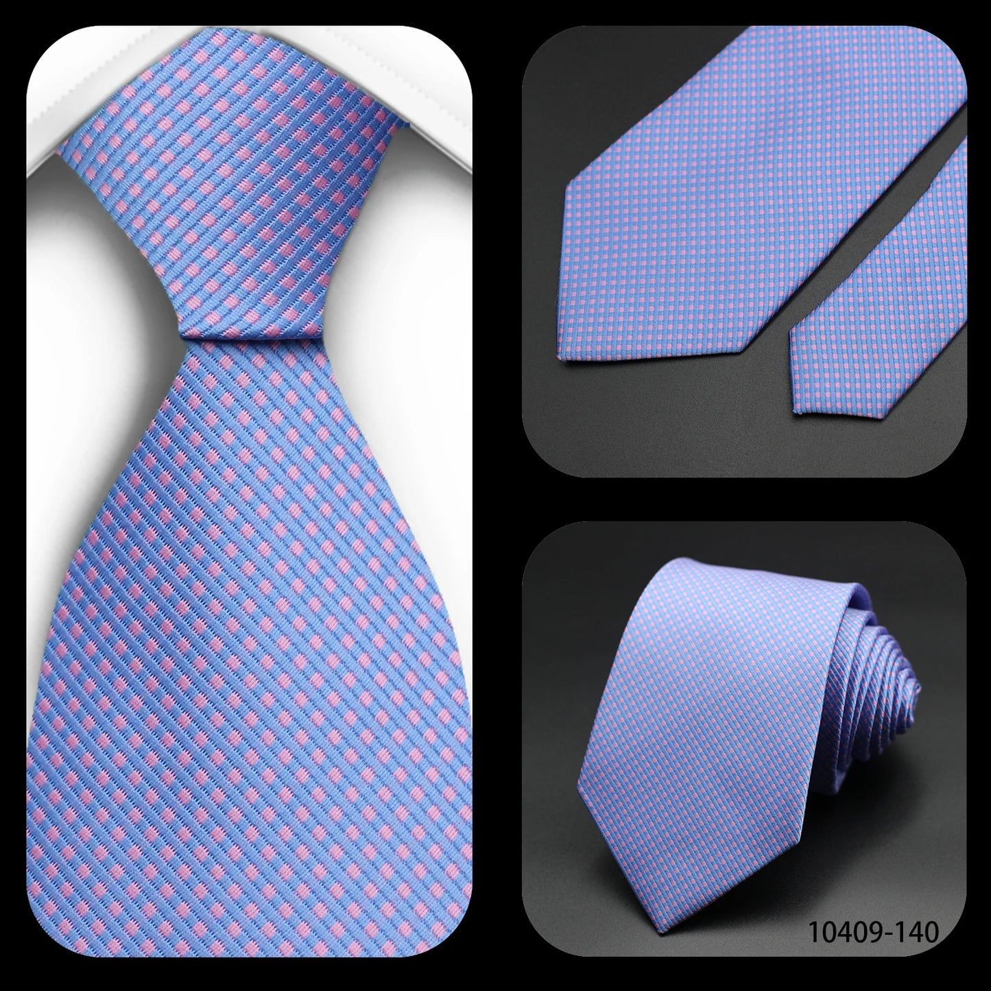 Corbata Floral de Puntos para Hombre – Corbata Casual de Moda Azul Roja Amarilla para Negocios, Bodas y Ocasiones Formales | Accesorio de Regalo