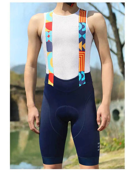 INBIKE Men's Cycling Bib Shorts – Professional Padded MTB & Road Bike Riding Shorts for Mountain Cycling