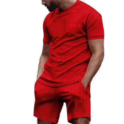 Men's Summer T-Shirt & Shorts Set – Casual 2-Piece Streetwear Outfit, Breathable Athletic Tracksuit for Everyday Wear