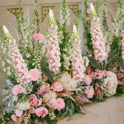 5 flores artificiales de jacinto – Tallos florales de imitación de ratán para decoración de sala de estar, celebraciones de boda, paredes de jardín, cajas de regalo y accesorios de bricolaje