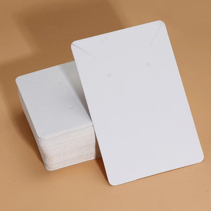 50PCS 6×9cm Blank Kraft Jewelry Display Cards for Necklaces, Earrings, Ear Studs & Jewelry Packaging