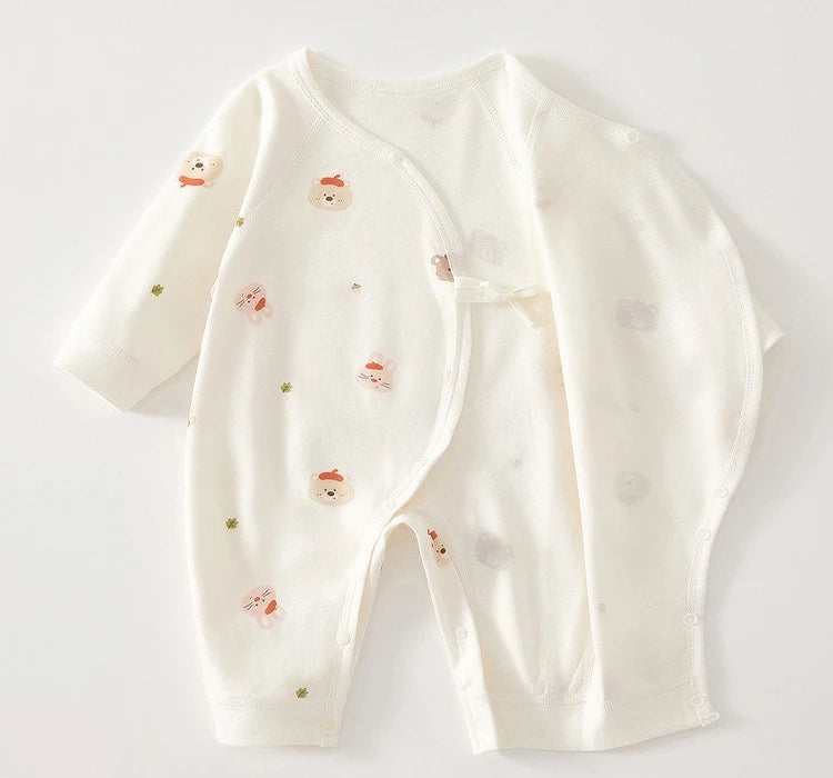 AYNIGIELL Mono de bebé recién nacido – Pelele suave de cuatro estaciones para bebés y niñas (0-6 meses)