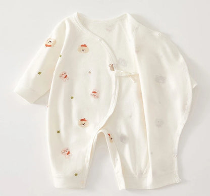AYNIGIELL Mono de bebé recién nacido – Pelele suave de cuatro estaciones para bebés y niñas (0-6 meses)