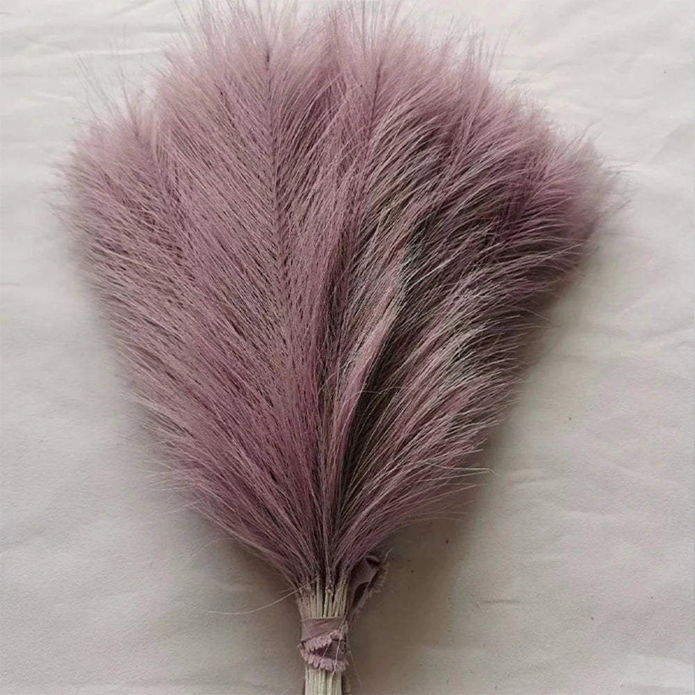 5/10/20pcs Herbe de la Pampa Artificielle – Fleurs de roseau synthétiques moelleuses style bohème pour la décoration de mariage, les arrangements de fête, la décoration intérieure et la conception florale DIY (42cm)