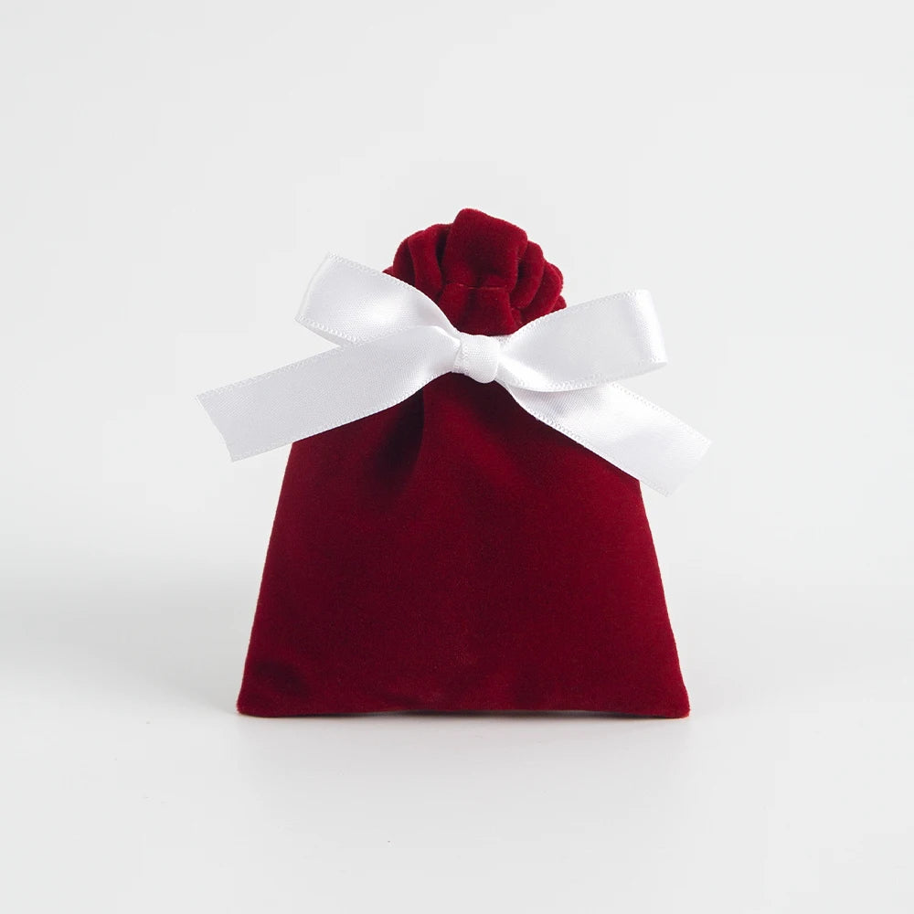 10 Bolsas de Terciopelo con Cordón – Bolsitas de Regalo con Cinta 10x12cm para Empaque de Joyas, Recuerdos de Boda, Almacenamiento de Viaje y Dulces