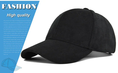 Casquette de baseball rétro en suède uni – Casquette snapback réglable hip hop pour hommes et femmes, casquette de style urbain à visière en fausse fourrure pour le printemps et l'automne