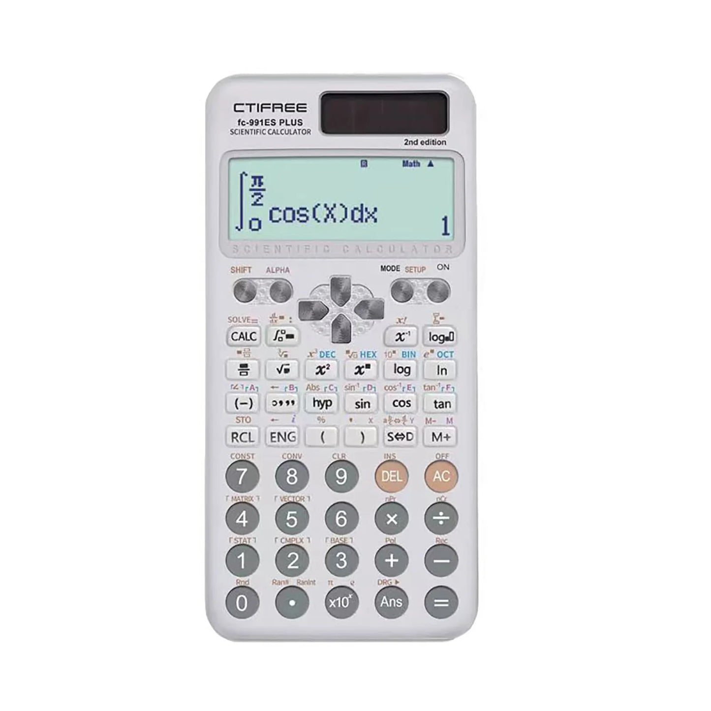 FC-991ES PLUS Scientific Calculator – 417-Function Math Calculator with 10+2 Digit Display, Dual Power for Students & School