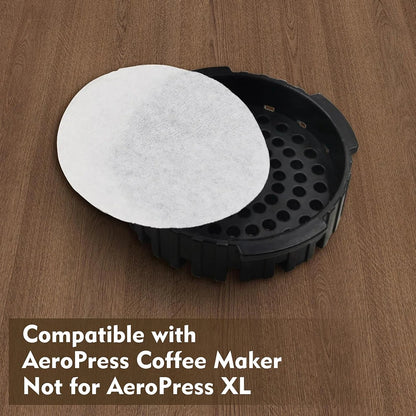 Replacement Round Coffee Filter Papers – Disposable Paper Filters Compatible with AeroPress Coffee Makers, Tea & Coffee Brewing Accessories for Home Barista Use