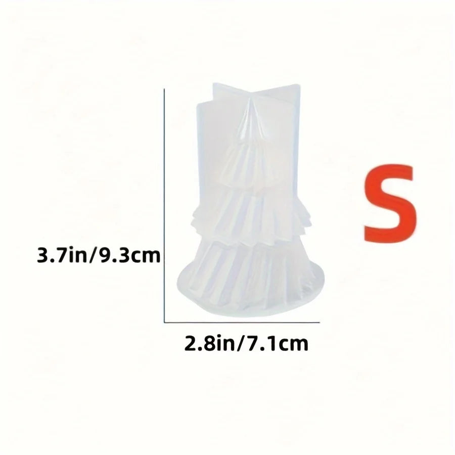 Christmas Tree Candle Silicone Mold – DIY Holiday Tree Mold for Gypsum, Cement, Resin, Soap, Wax Candle Making, Handmade Crafts & Christmas Décor Projects