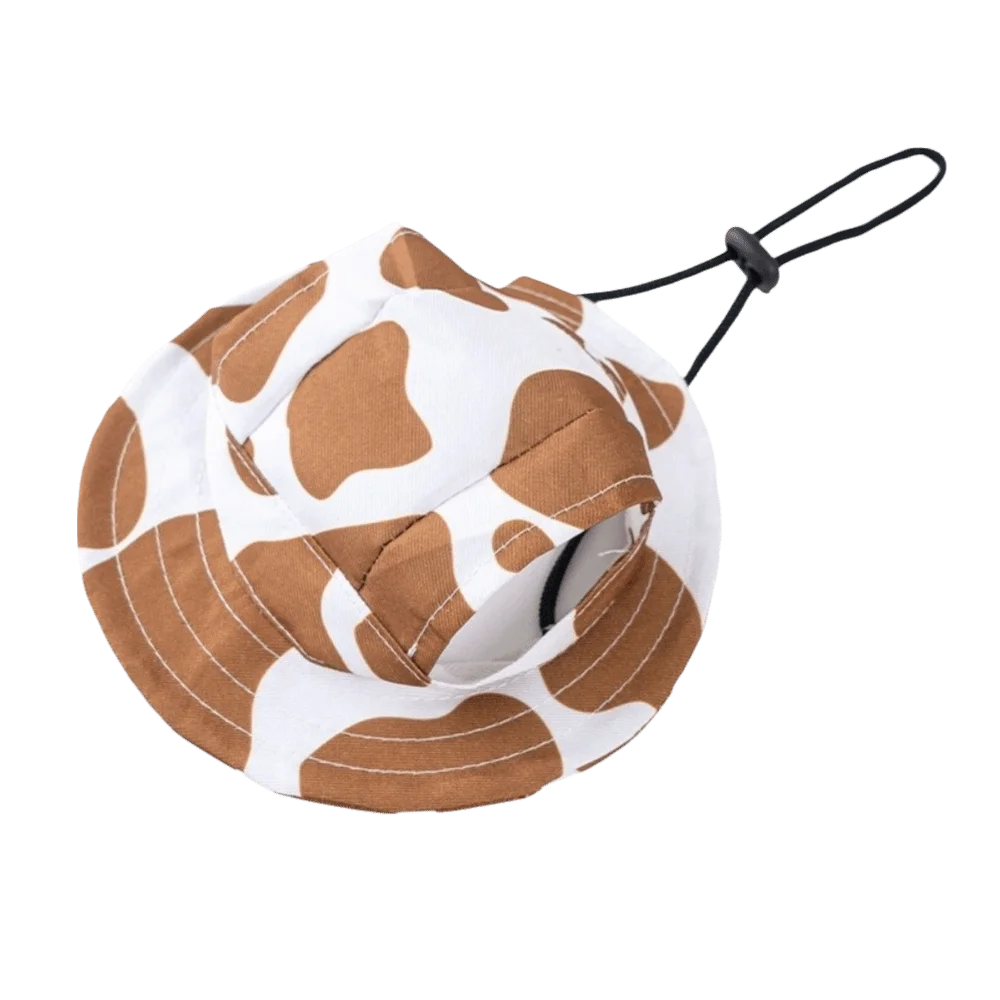 Adjustable Dog Sun Hat – Cute Breathable Pet Fisherman Cap with Ear Holes for Small Dogs & Cats, Puppy Photography Hat
