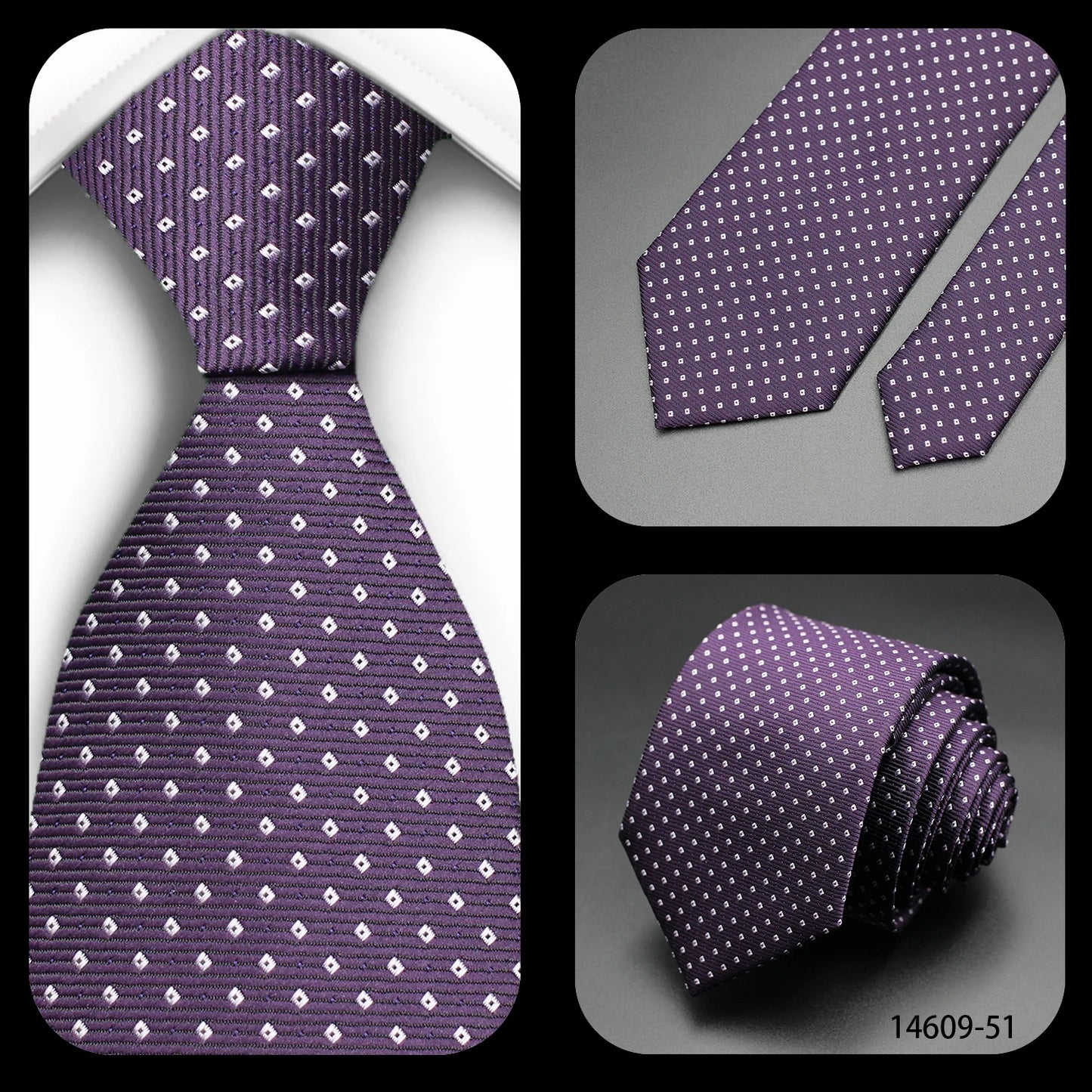 Corbata Floral de Puntos para Hombre – Corbata Casual de Moda Azul Roja Amarilla para Negocios, Bodas y Ocasiones Formales | Accesorio de Regalo