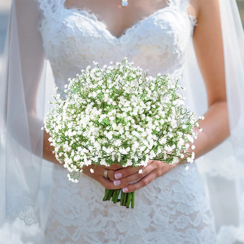 1 Fleur Artificielle Haleine de Bébé de 63 cm – Gypsophile Artificiel Réaliste pour Bouquets DIY, Mariages, Fêtes et Décoration Intérieure