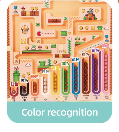 Labyrinthe Magnétique – Jeu Éducatif Avancé pour Enfants, Activité d'Apprentissage des Mathématiques et de Développement Cognitif, Entraînement de l'Intelligence Visuelle, Casse-tête Manuel