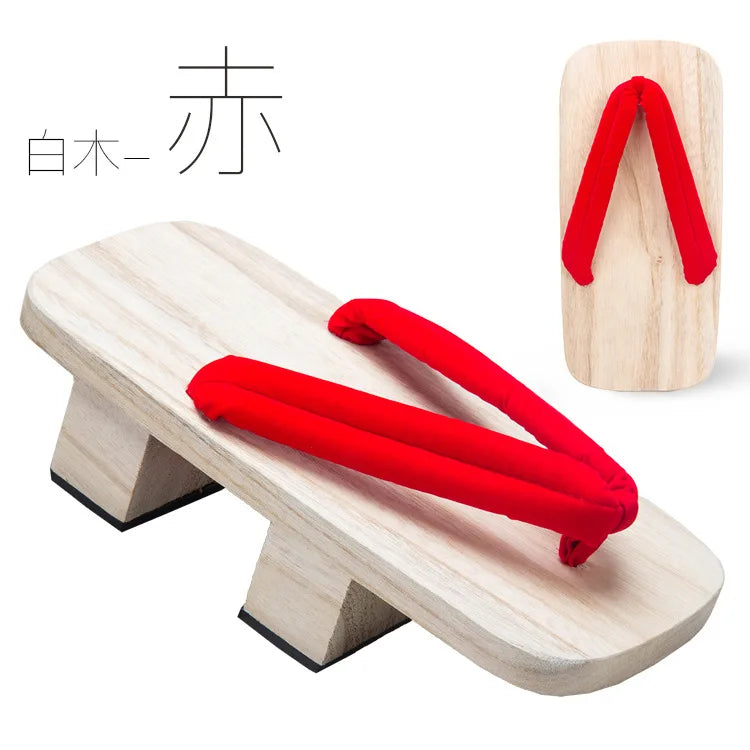 Japanese Wooden Geta Clogs – Traditional Cosplay Sandals & Slippers