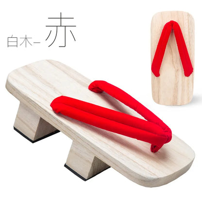 Japanese Wooden Geta Clogs – Traditional Cosplay Sandals & Slippers